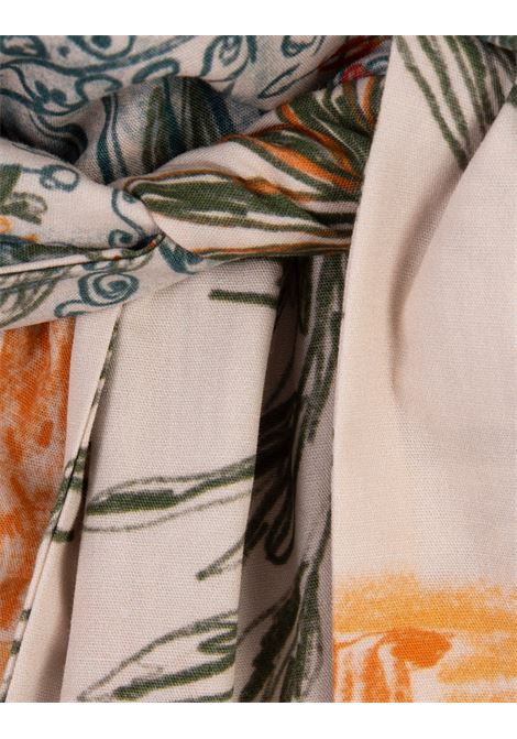 White Sole Top With Leopard Print AMOTEA | SOLE-COTTONWHITE/LEOPARD PRINT