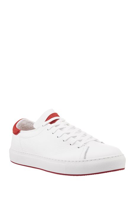 White Leather Sneakers With Red Spoiler ANDREA VENTURA | PF-GIANNUTRIBIANCO/KUBRICK