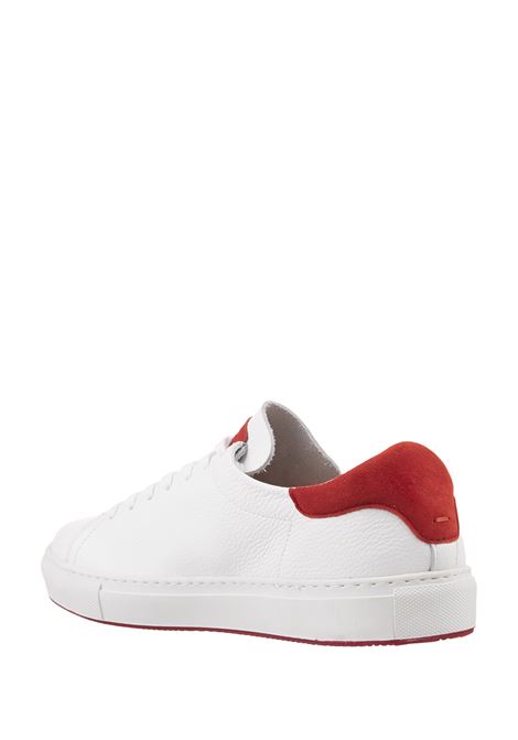 White Leather Sneakers With Red Spoiler ANDREA VENTURA | PF-GIANNUTRIBIANCO/KUBRICK