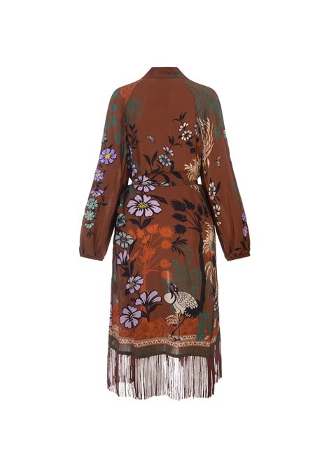 Abito Kimono Wally Marrone ANJUNA | WALLY/HBROWN