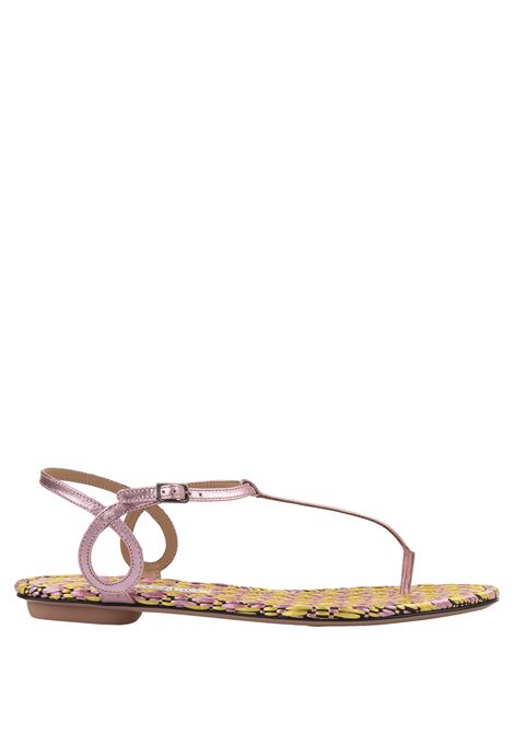Pink Almost Bare Sandals Flat AQUAZZURA | ALBFLAA0-NBWPTR