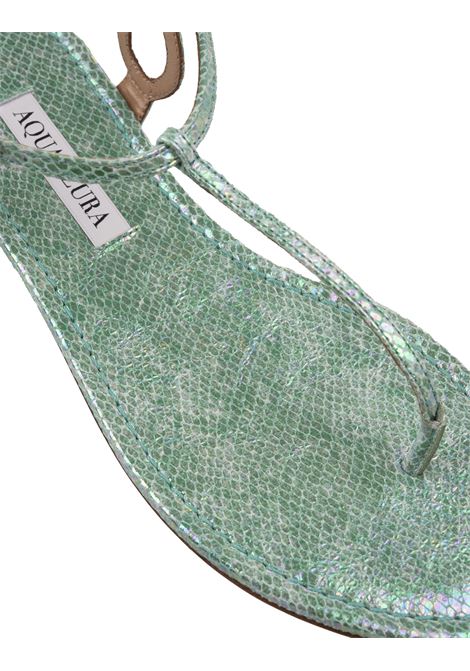 Green Almost Bare Sandals Flat AQUAZZURA | ALBFLAA0-TYKSPM