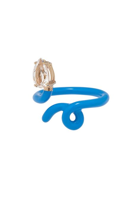 Baby Vine Tendril Ring In Turquoise BEA BONGIASCA | VR110YGS-GP5T