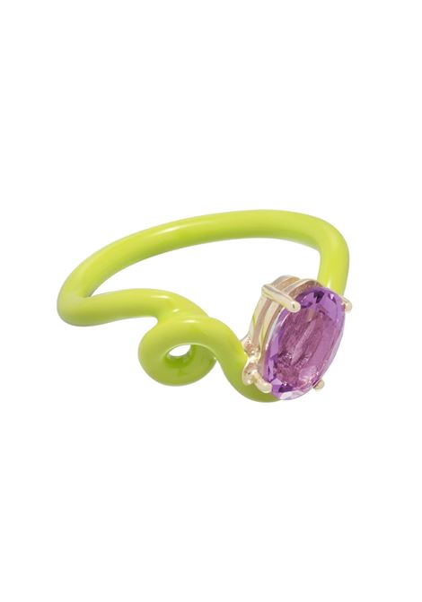 Oval Vine Ring In Lime Green BEA BONGIASCA | VR184YGS-OVP1VA