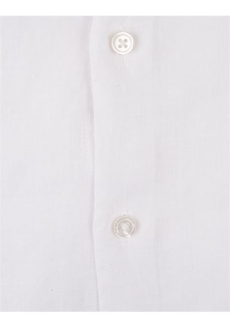 Regular Fit Shirt In White Linen With Button-Down Collar BOSS | 50513849100