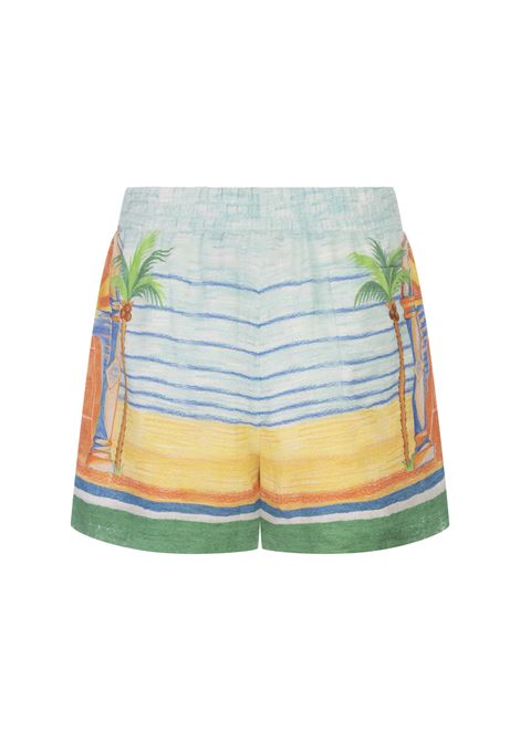 Day of Victory Shorts In Linen CASABLANCA | WS24-TR-104-18