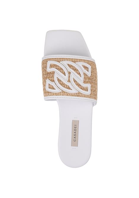 White Portofino Flat Sandals CASADEI | 1M359X0001PORTFB256