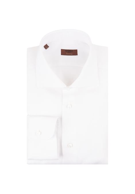 Camicia Slim Fit In Lino Bianco BARBA | I1U13P0140201.U0001