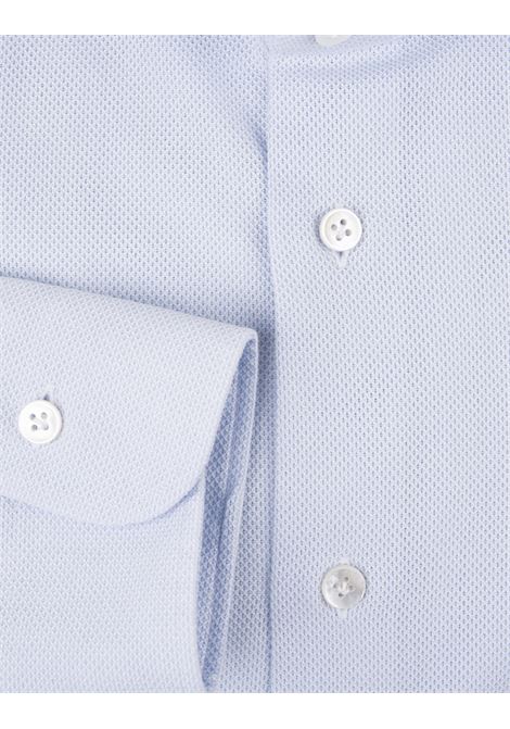 Slim Fit Shirt In Light Blue Cotton Blend BARBA | K1U13P0140108.U0002