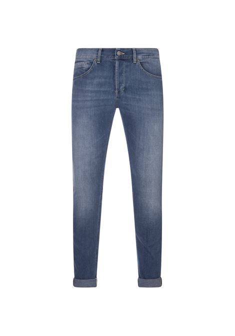 George Skinny Fit Jeans In Medium Blue Stretch Denim DONDUP | UP232-DS0145 GU8800