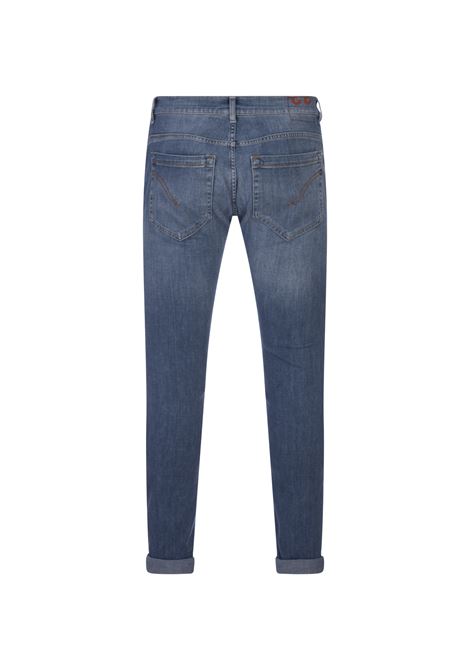 George Skinny Fit Jeans In Medium Blue Stretch Denim DONDUP | UP232-DS0145 GU8800