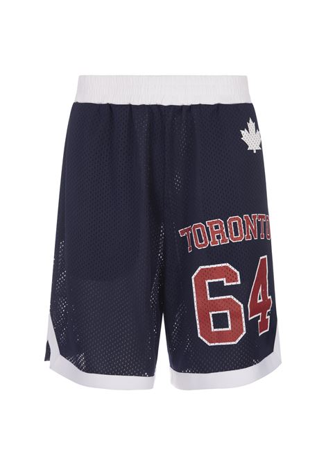 Blue Track Bermuda Shorts With Logo and Prints DSQUARED2 | S71MU0807-S24672478