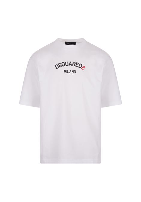 T-Shirt Bianca Con Logo Dsquared2 Milano DSQUARED2 | S74GD1268-S23009100