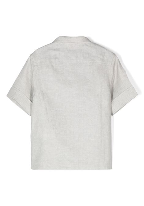 Grey Linen Short-Sleeved Shirt ELEVENTY KIDS | EU5P71-I0207185