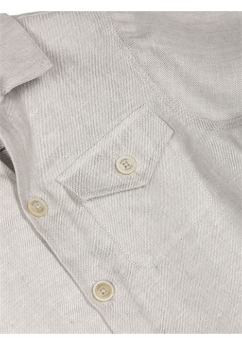Grey Linen Short-Sleeved Shirt ELEVENTY KIDS | EU5P71-I0207185