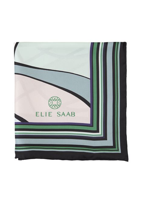 Green Printed Silk Foulard ELIE SAAB | SE9090SR684S24GREEN