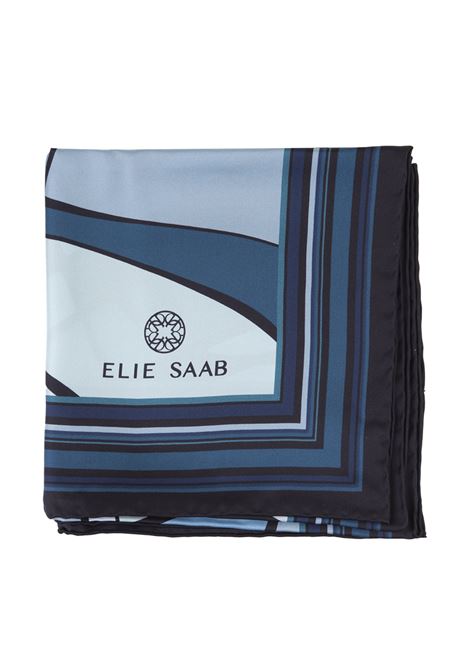 Blue Printed Silk Foulard ELIE SAAB | SE9090SR684S24NAVY