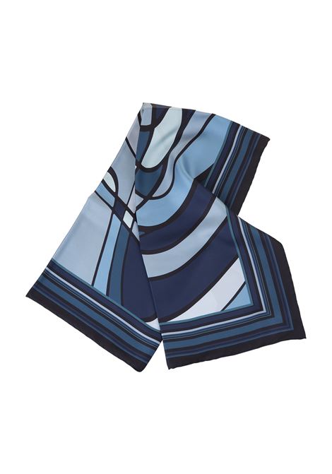 Blue Printed Silk Foulard ELIE SAAB | SE9090SR684S24NAVY