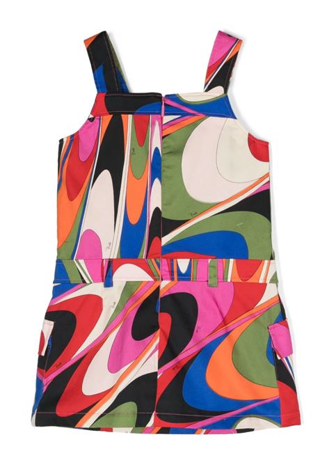 Multicoloured Wave Print Sleeveless Dress EMILIO PUCCI JUNIOR | PU1D12-G0147999