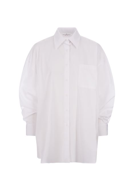 White Poplin Over Fit Shirt With Pocket ERMANNO SCERVINO | D442K701BQP10601