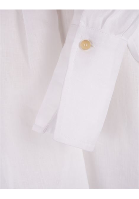 White Linen Shirt With Ethnic Embroidery ERMANNO SCERVINO | D442K711HLN10601