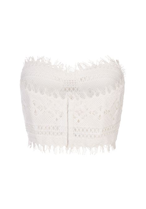 White Macram? Lace Sleeveless Top ERMANNO SCERVINO | D442L721DHW14800