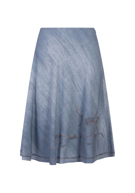 Marocain Midi Skirt With Embroidery ERMANNO SCERVINO | D442O317REMYS4217