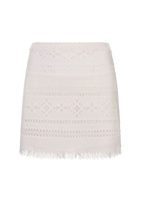 White Macram? Lace Short Skirt ERMANNO SCERVINO | D442O709DHW14800