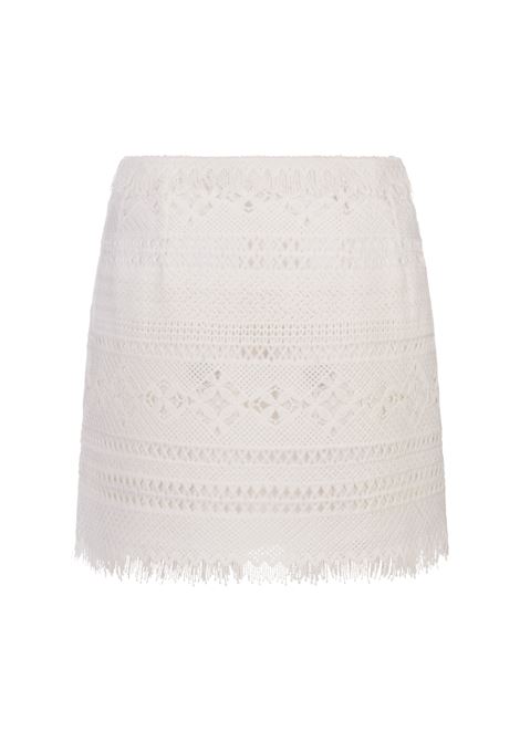 White Macram? Lace Short Skirt ERMANNO SCERVINO | D442O709DHW14800