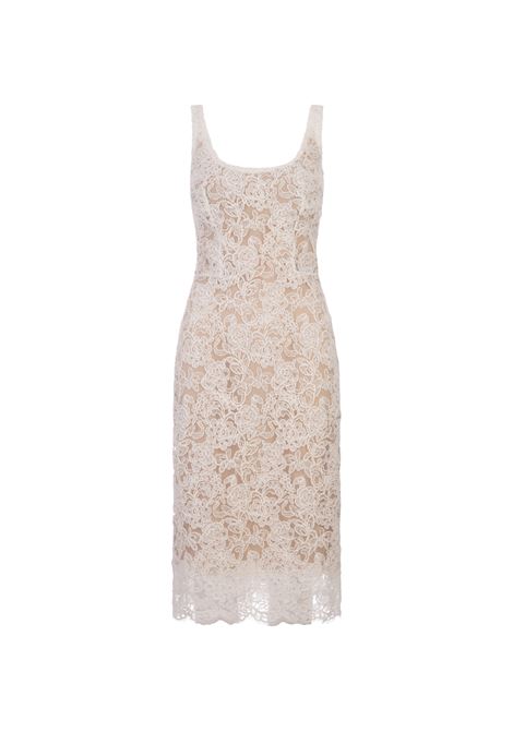 White Floral Lace Midi Dress ERMANNO SCERVINO | D442Q360EHL10602