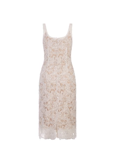 White Floral Lace Midi Dress ERMANNO SCERVINO | D442Q360EHL10602