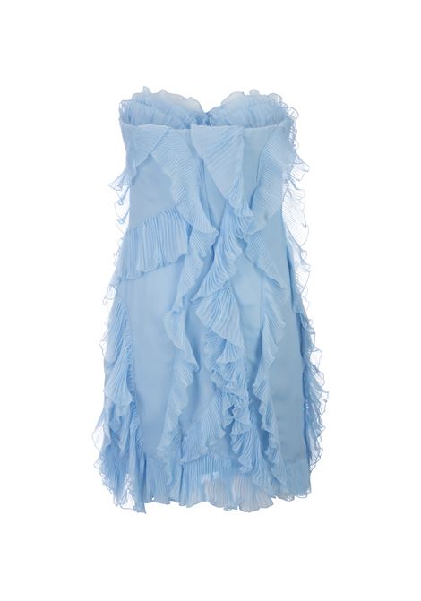 Light Blue Chiffon Short Dress ERMANNO SCERVINO | D442Q731LFDQEL44318