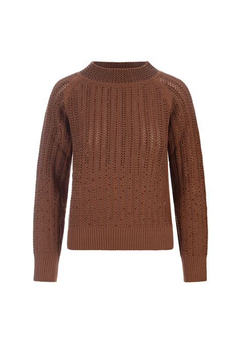 Brown Pullover With Crystals ERMANNO SCERVINO | D445M729CTLCZ51125