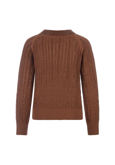 Brown Pullover With Crystals ERMANNO SCERVINO | D445M729CTLCZ51125