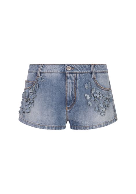 Blue Denim Shorts With Hand Embroidery ERMANNO SCERVINO | D447P724APFKV94037
