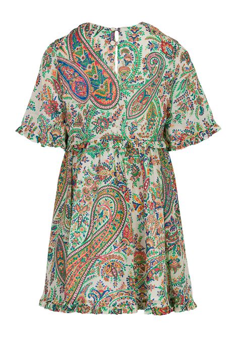 Dress With Ruffles and Paisley Motif ETRO KIDS | GU1B81-M0045102MC