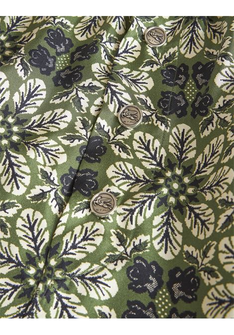 Green Silk Shorts With Medallion Print ETRO | MREB0007-99SP158X0890