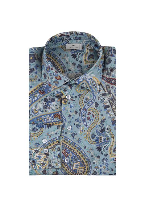 Light Blue Shirt With Paisley Print ETRO | MRIB0001-99SAE23X0880