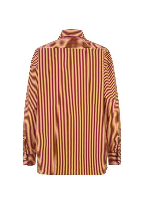 Camicia Over a Righe Arancione Con Piping a Contrasto ETRO | WRIA0028-99TR563S8461