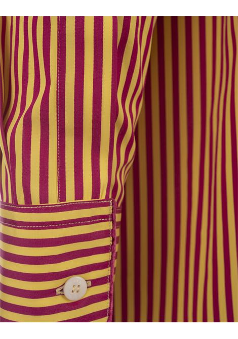 Camicia Over a Righe Arancione Con Piping a Contrasto ETRO | WRIA0028-99TR563S8461