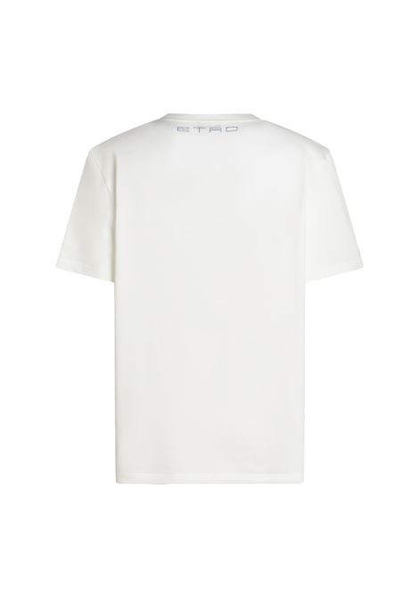 T-Shirt Bianca Con Ricamo di Perline ETRO | WRJB0006-AR002W0111