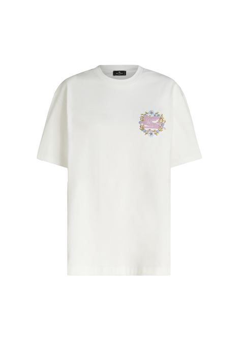 White T-Shirt With Embroidery ETRO | WRJB0007-AC036W0111