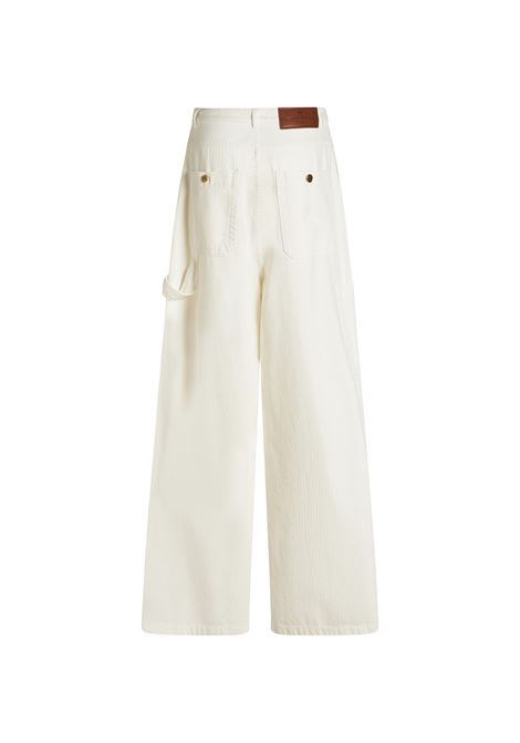 White Denim Wide Leg Cargo Jeans ETRO | WRNB0012-AC169W0111