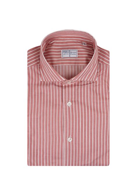 Red Striped Panamino Sean Shirt FEDELI | 00512-I175344