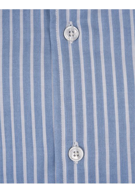 Blue Striped Panamino Sean Shirt FEDELI | 00512-I175345