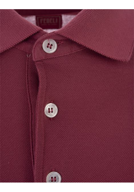 Red Light Cotton Piquet Polo Shirt FEDELI | 0108220