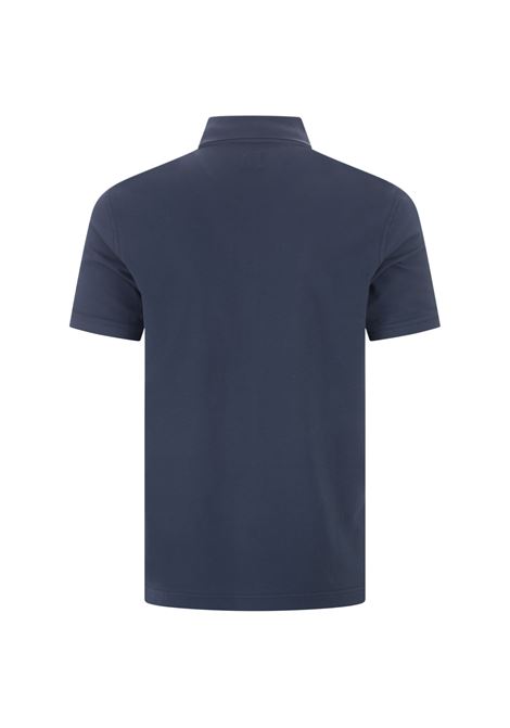 Dark Blue Light Cotton Piquet Polo Shirt FEDELI | 01082