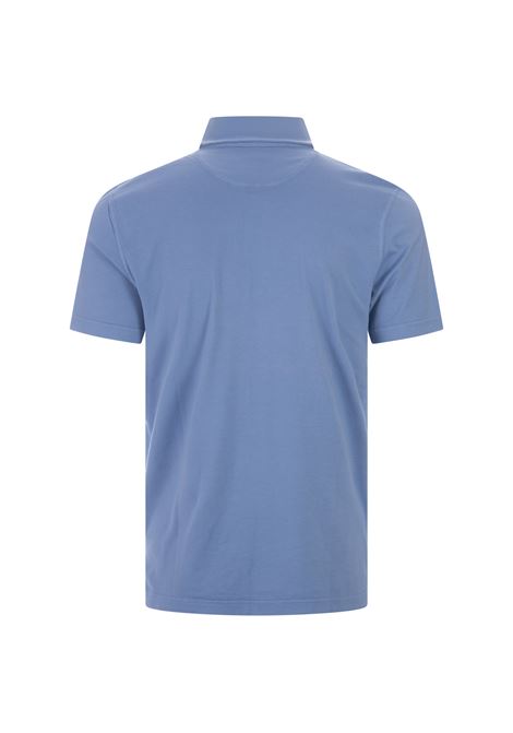 Cerulean Blue Polo Shirt In Organic Cotton FEDELI | 011021