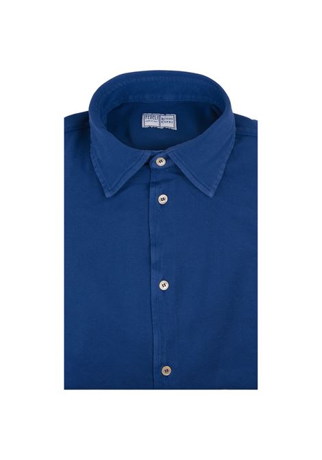 Blue Classic Shirt In Light Piquet FEDELI | 0283191