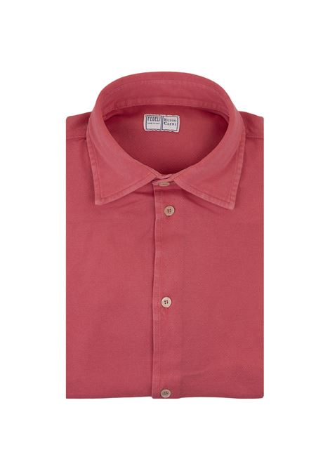 Red Classic Shirt In Light Piquet FEDELI | 0283211